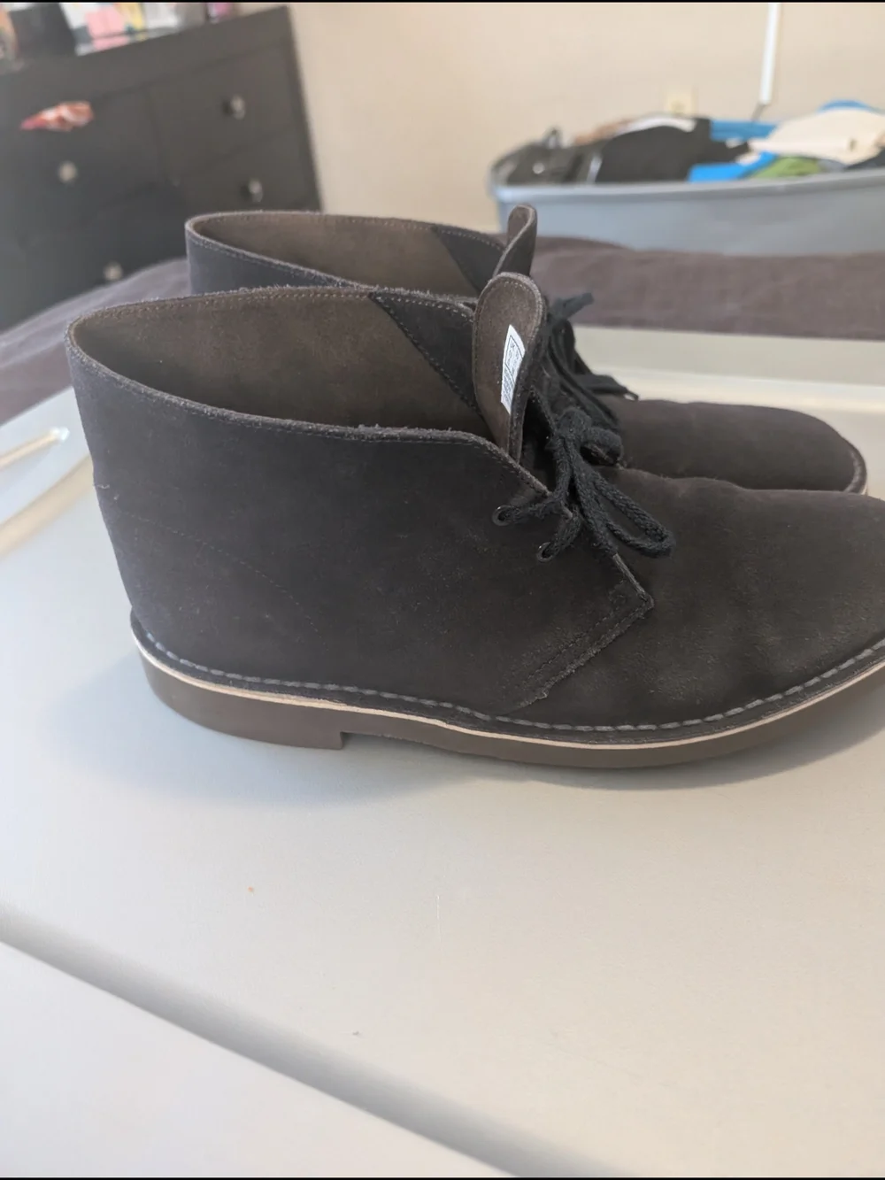 Title: Clarks Blue Suede Chukka Desert Boots - Size 11